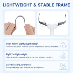 TOY MANIAC lightweight frame minimizes weight for unobtrusive, stable support.