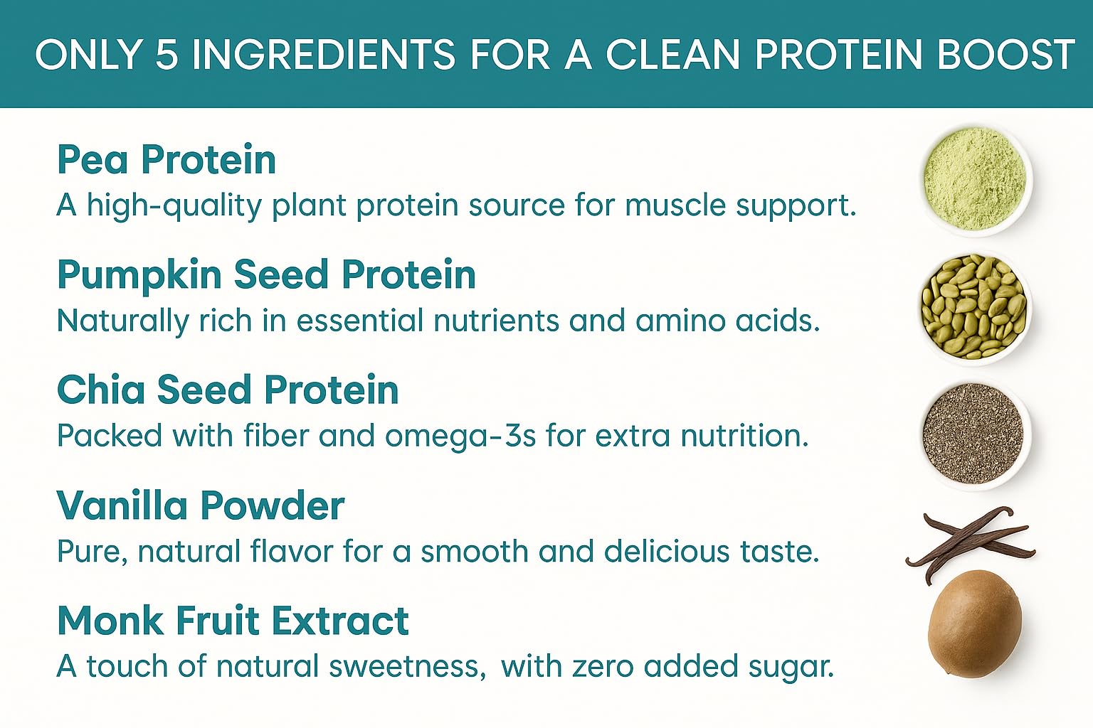 TOZZY Vanilla protein powder added to a smoothie.