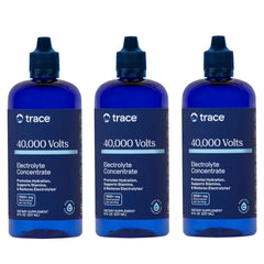 Trace Minerals 40,000 Volts bottle showing ionic minerals for daily hydration support