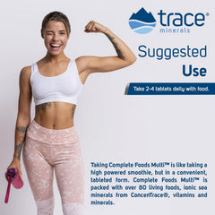 Trace Minerals Complete Foods Multi in pantry, easy addition to daily health routine.