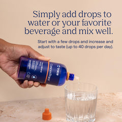 Close-up of ConcenTrace label on bottle for clear information