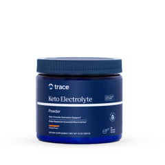 Trace Minerals Keto Electrolyte orange powder tub boosts hydration with essential minerals