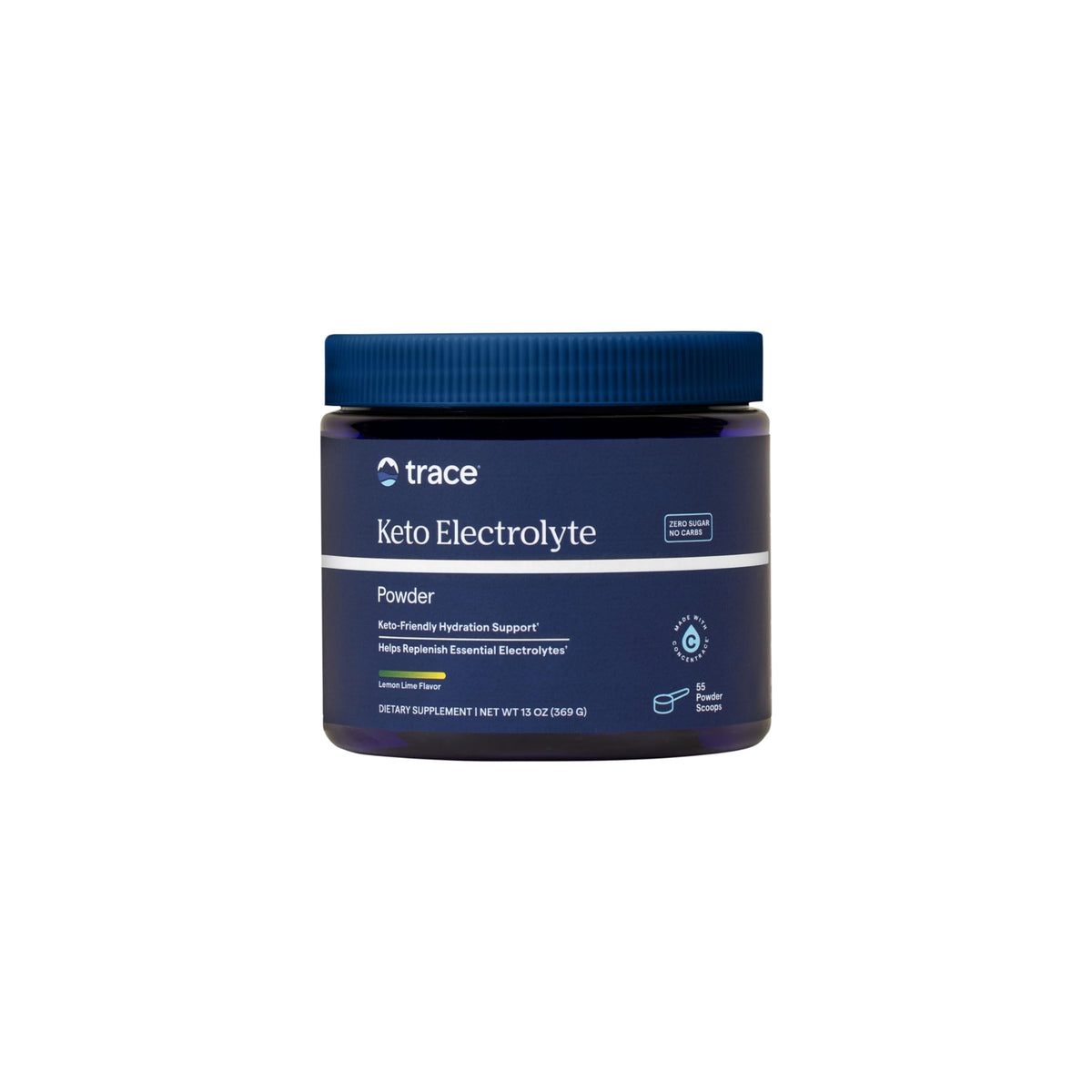 Trace Minerals Keto Electrolyte Powder lemon lime bottle supports hydration during workouts.