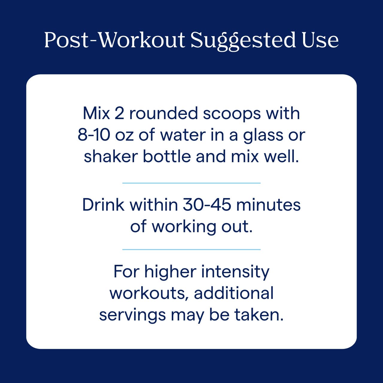 Trace Minerals Post-Workout ingredients panel highlighting minerals and amino acids.