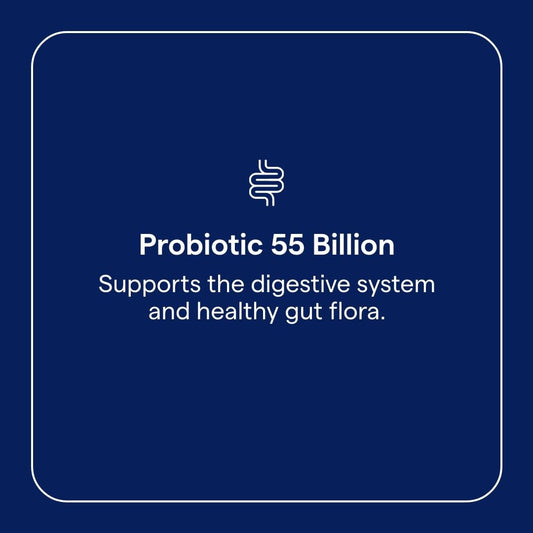 Trace Minerals Probiotic 55 Billion capsule designed for convenient daily use.