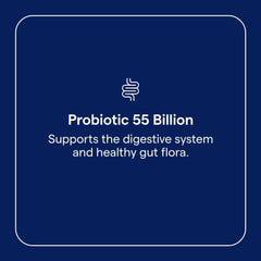 Trace Minerals Probiotic 55 Billion capsule designed for convenient daily use.