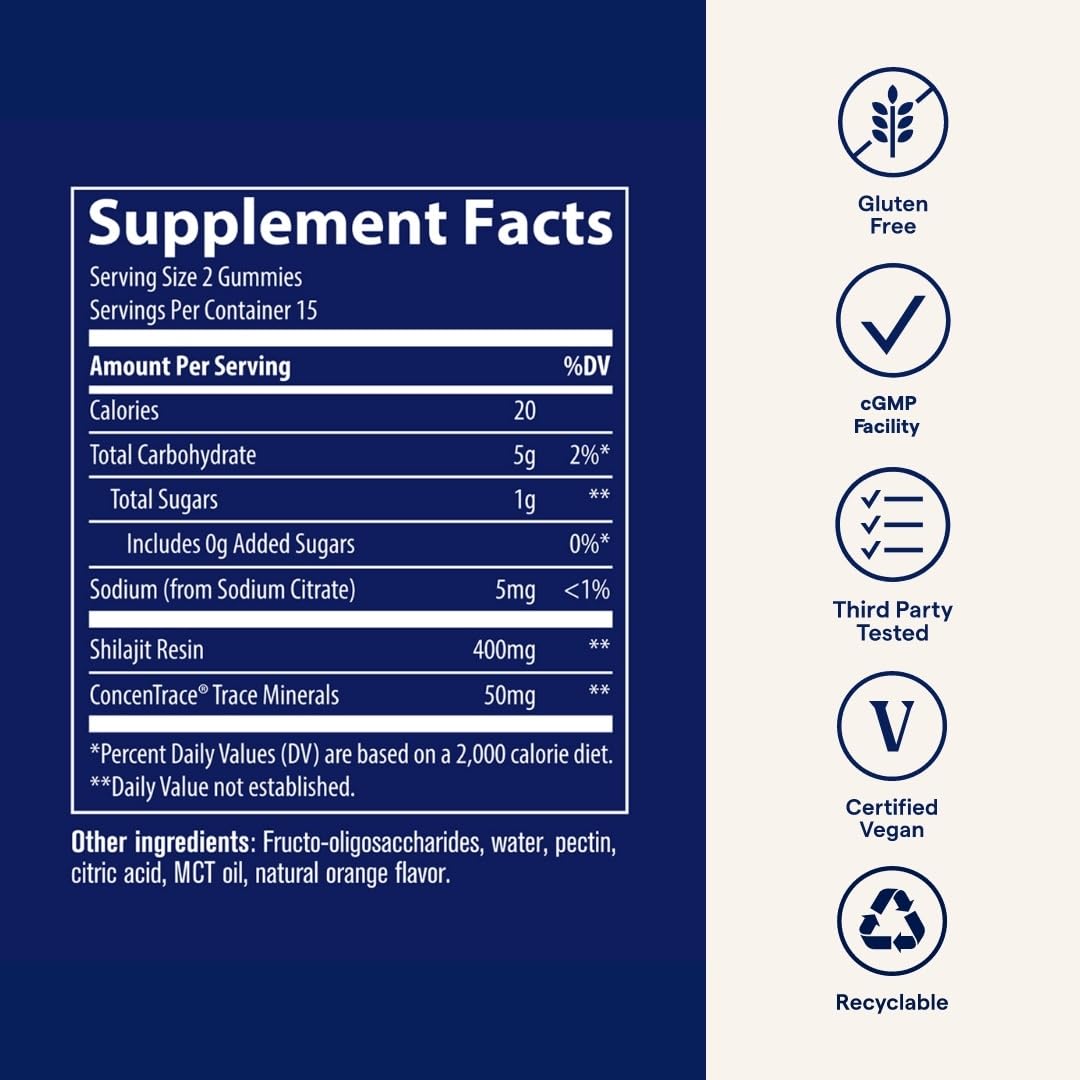 Label detail highlighting fulvic minerals and sustainable USA sourcing.