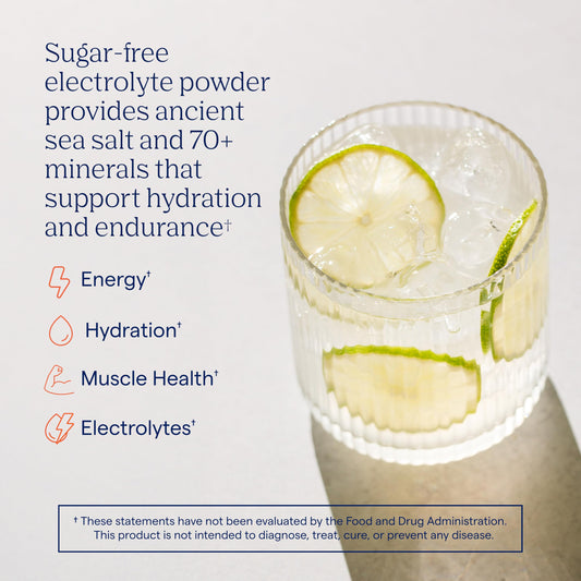 Trace Minerals ZeroLyte canister showcases convenient sugar-free hydration with citrus flavor