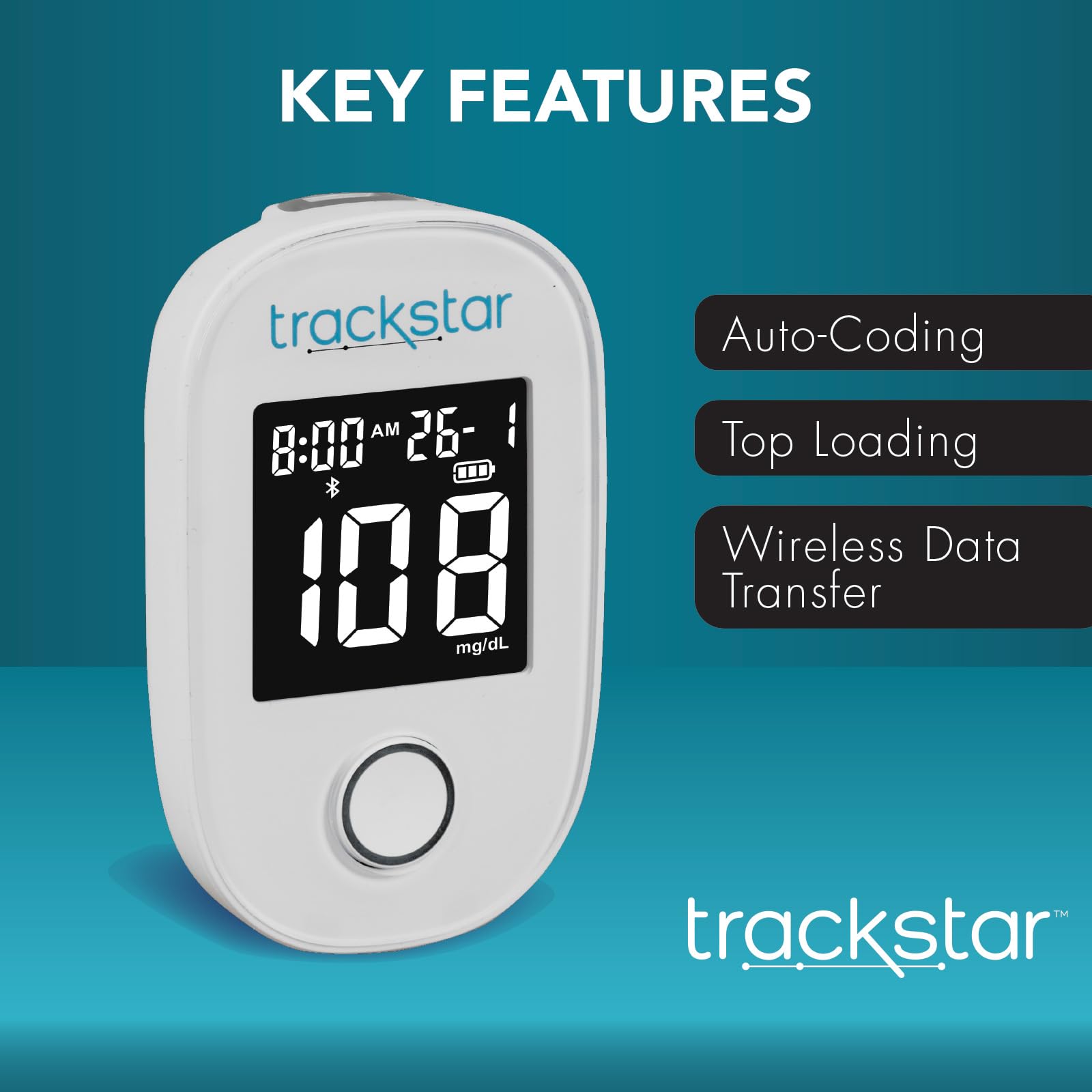Trackstar lancing device with easy-to-use design