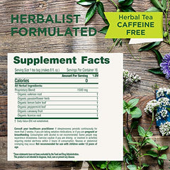 Traditional Medicinals Nighty Night Extra box highlighting organic, caffeine-free herbal tea.