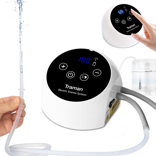 TRAMAN Enema Kit with adjustable flow-control for tailored water pressure