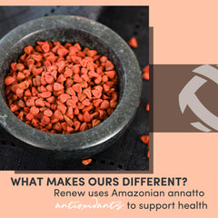 Tranont Renew label detail emphasizing vitamin E tocotrienols and natural ingredients.