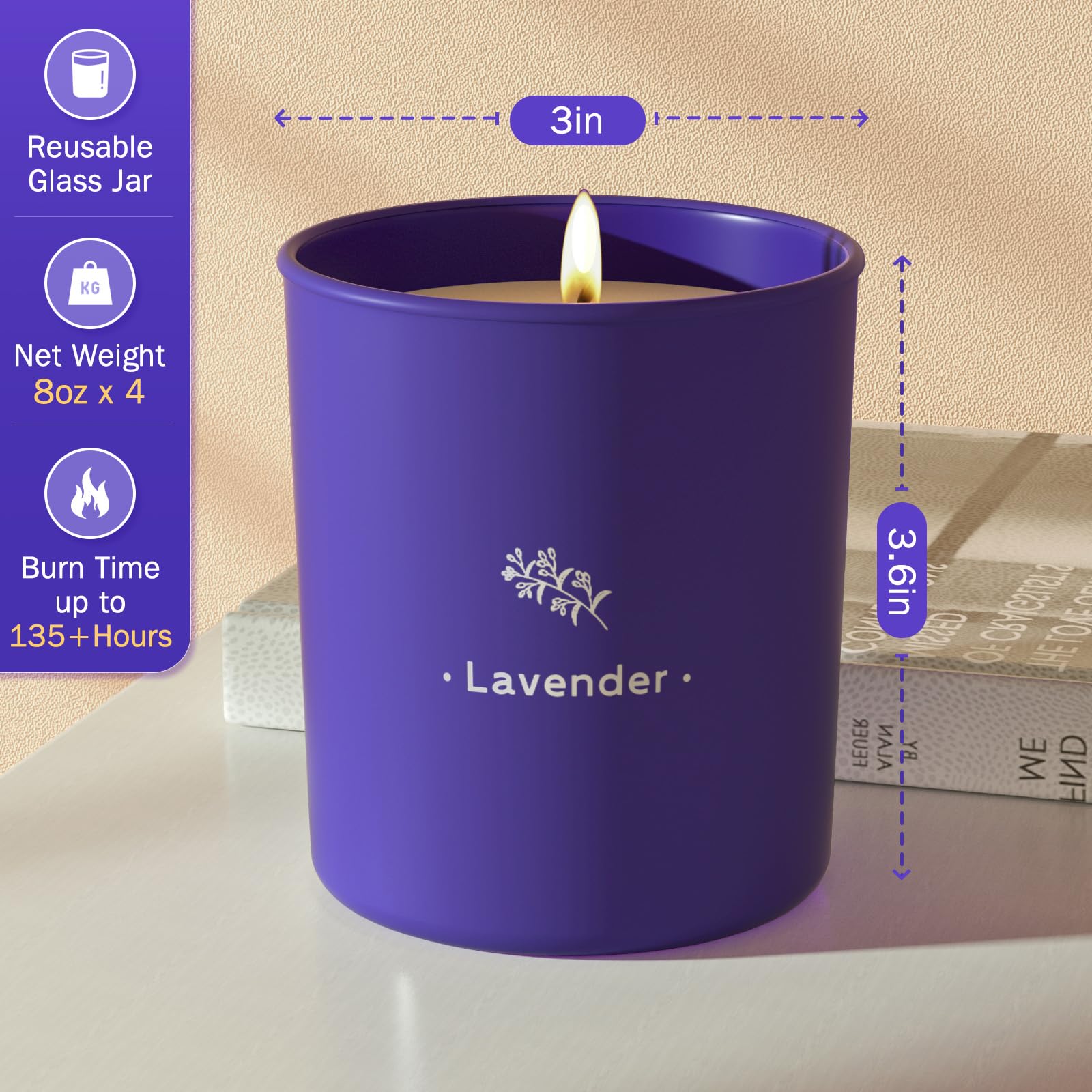 Gift-ready packaging from TranquilBliss lavender candle set.