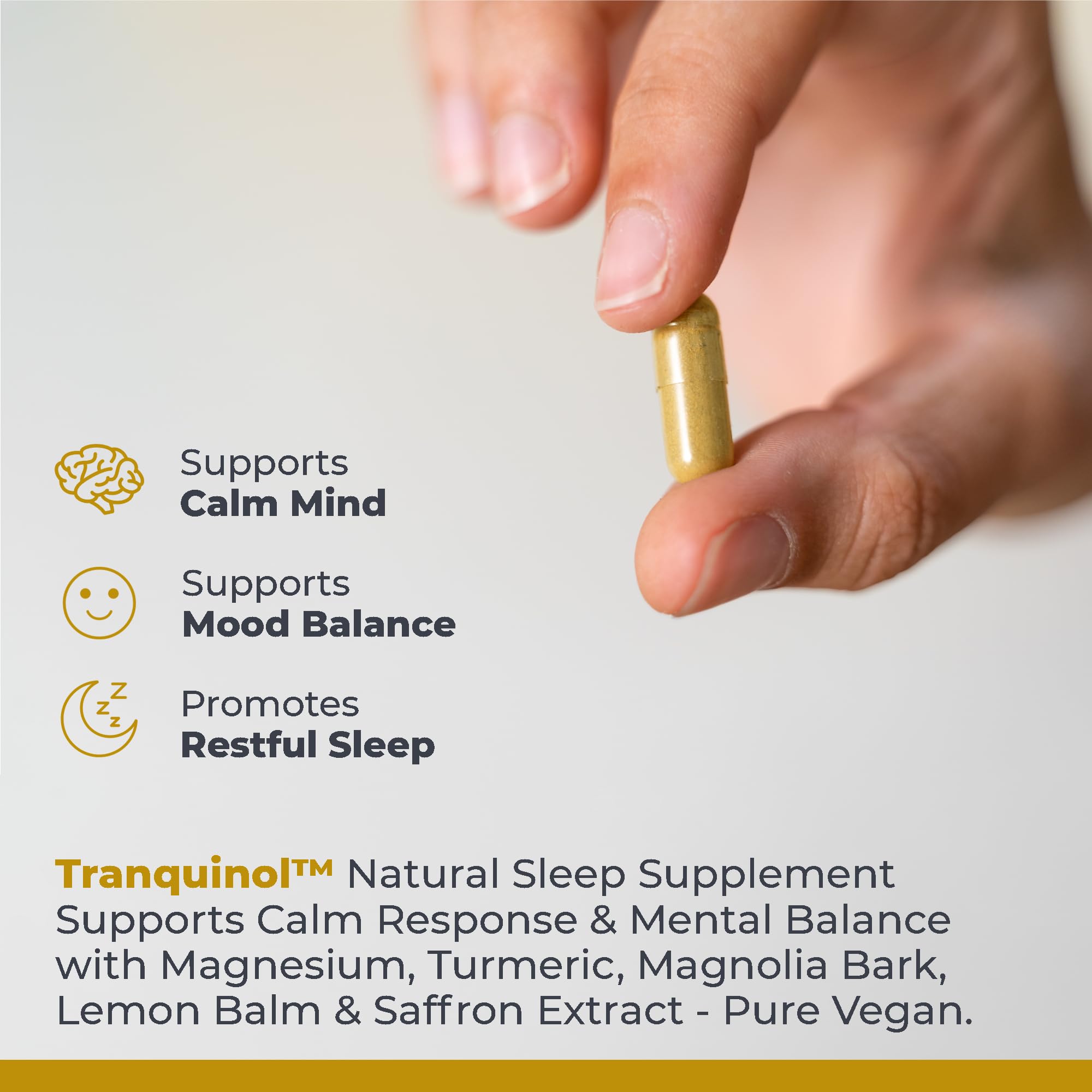 Magnolia bark and lemon balm ingredients visual suggesting mood balance for calm moments