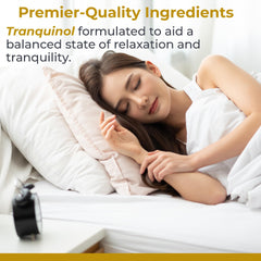 Tranquinol label design emphasizes natural relaxation and deep rest potential