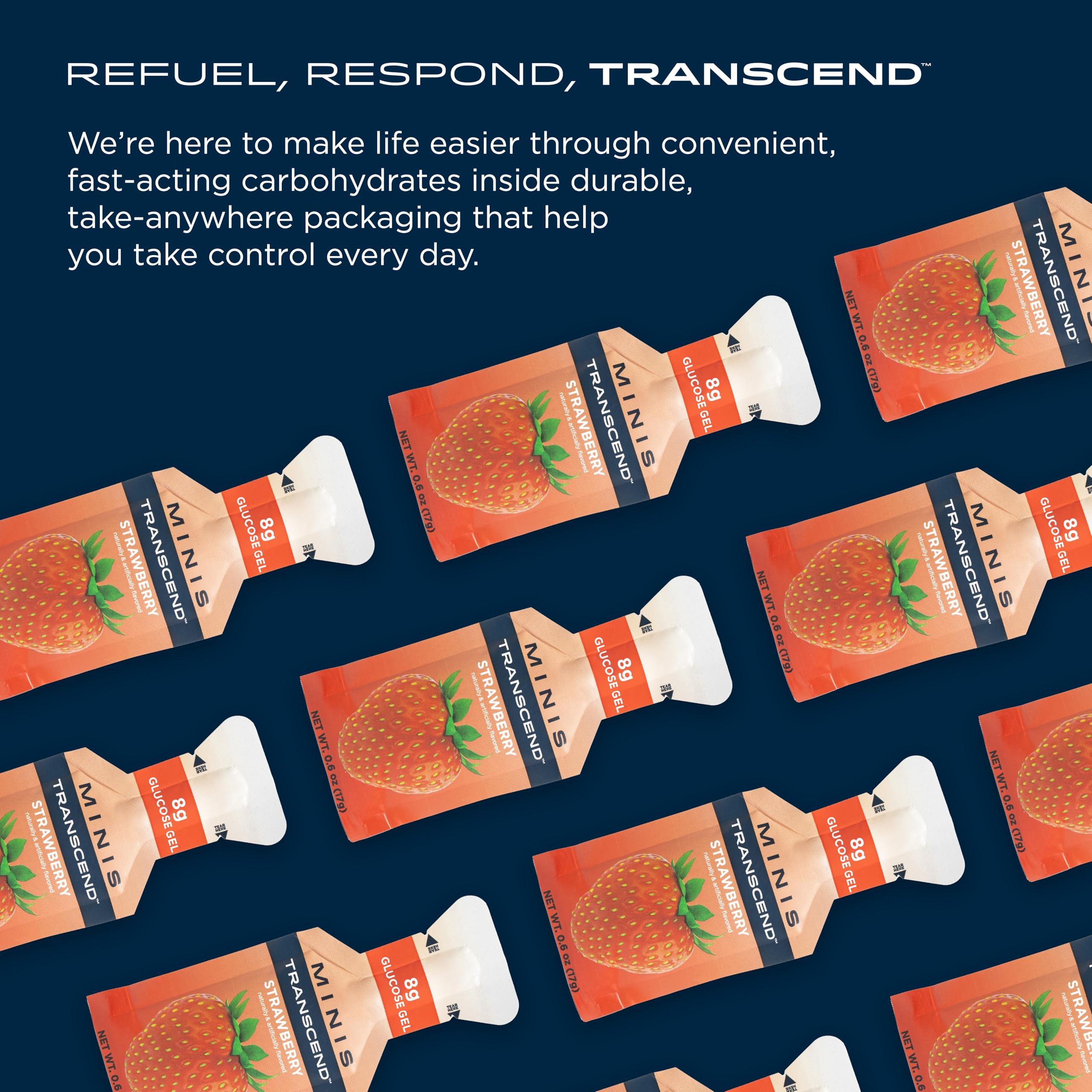 Transcend mini strawberry gel pack resting on map for travel and planning fuel