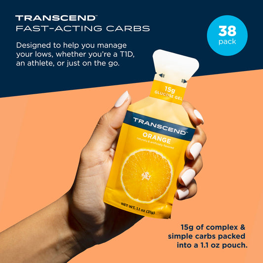 Transcend Orange Gel 1.1oz serving delivers fast energy during endurance sessions.