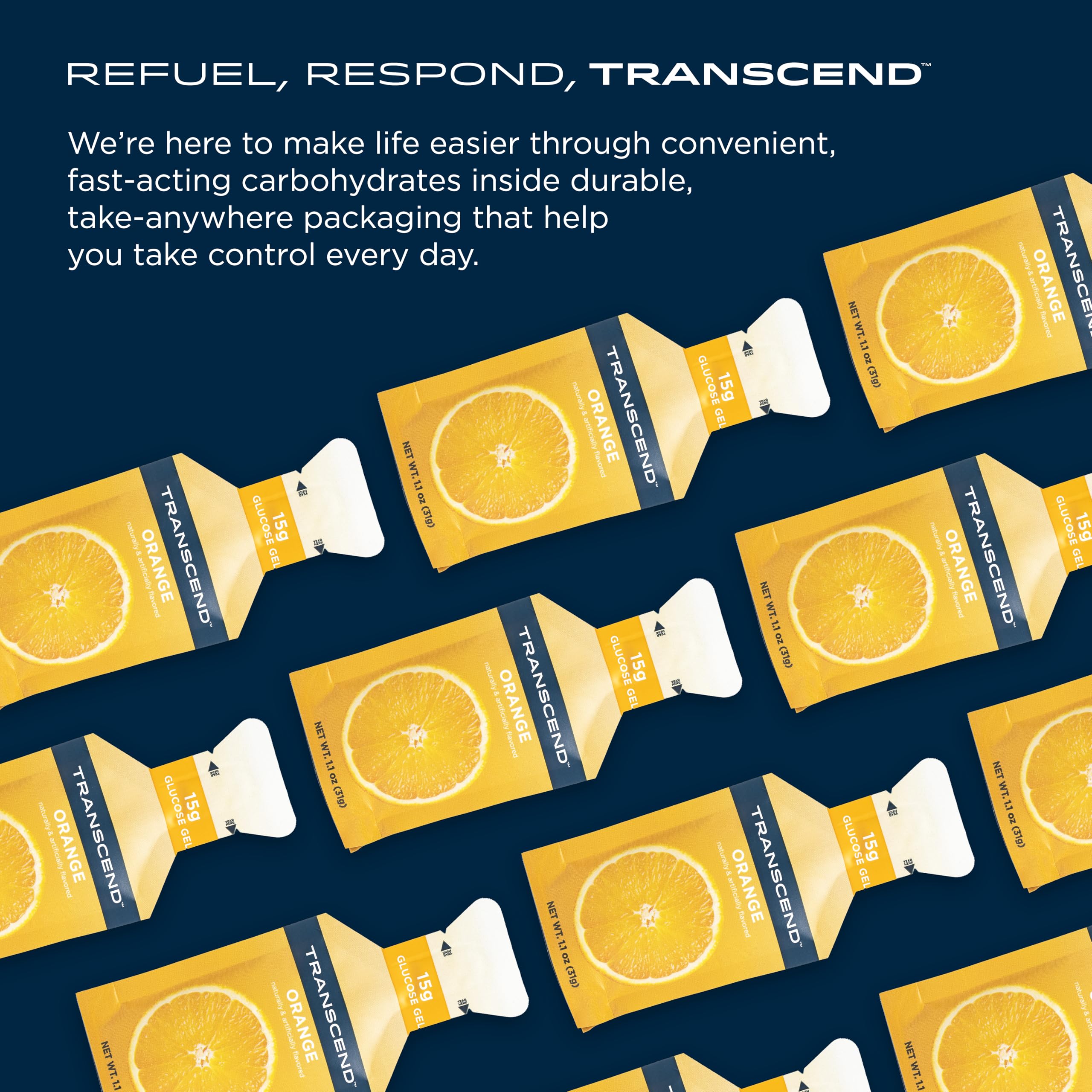 Athlete consuming Transcend Orange Gel to maintain pace during training.