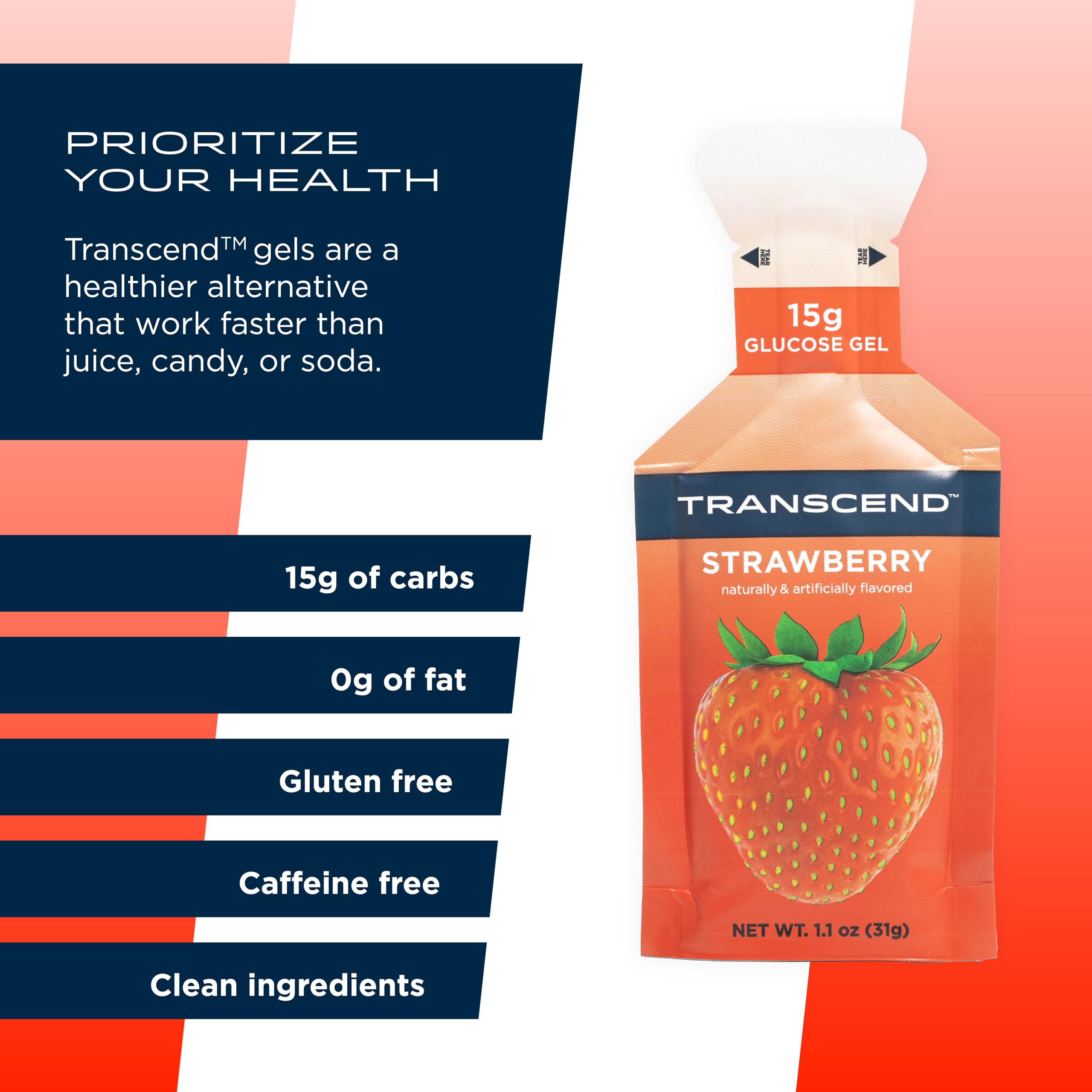 Athlete using Transcend Gel during a run to sustain pace.