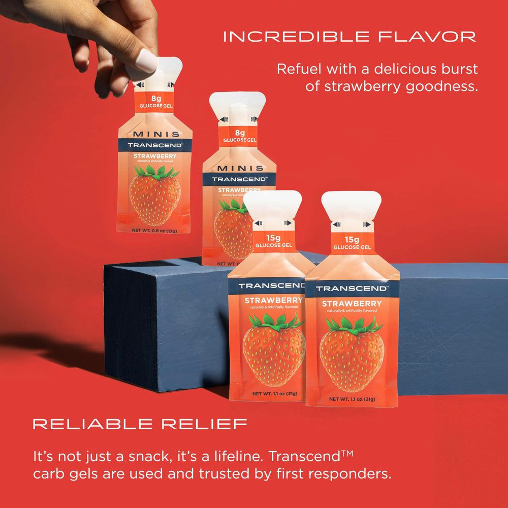 Transcend Strawberry Gel flavor close-up highlighting aroma and taste.