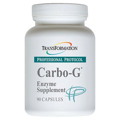 TRANSFORMATION Carbo-G bottle front with capsules for digestion support