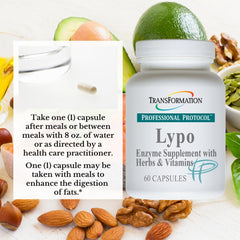 Transformation Enzymes Lypo capsules closeup showing easy-to-take form.