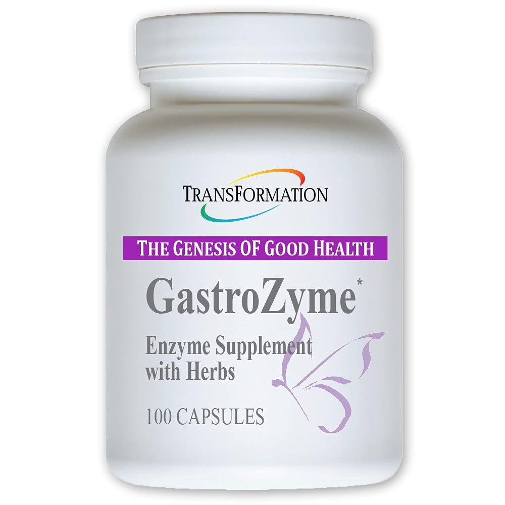 TRANSFORMATION GastroZyme caplets close-up, easy to swallow and digestion-friendly.