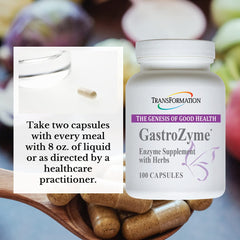 TRANSFORMATION GastroZyme dairy-free formula photo, suitable for dairy-free diets.