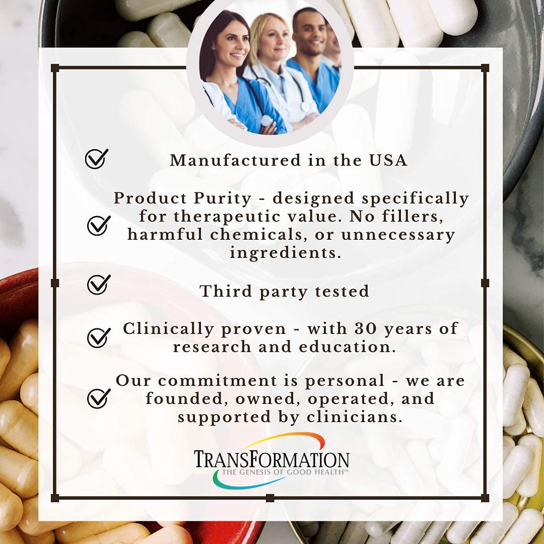 TRANSFORMATION GastroZyme dosage instructions image, take with meals for digestion support.