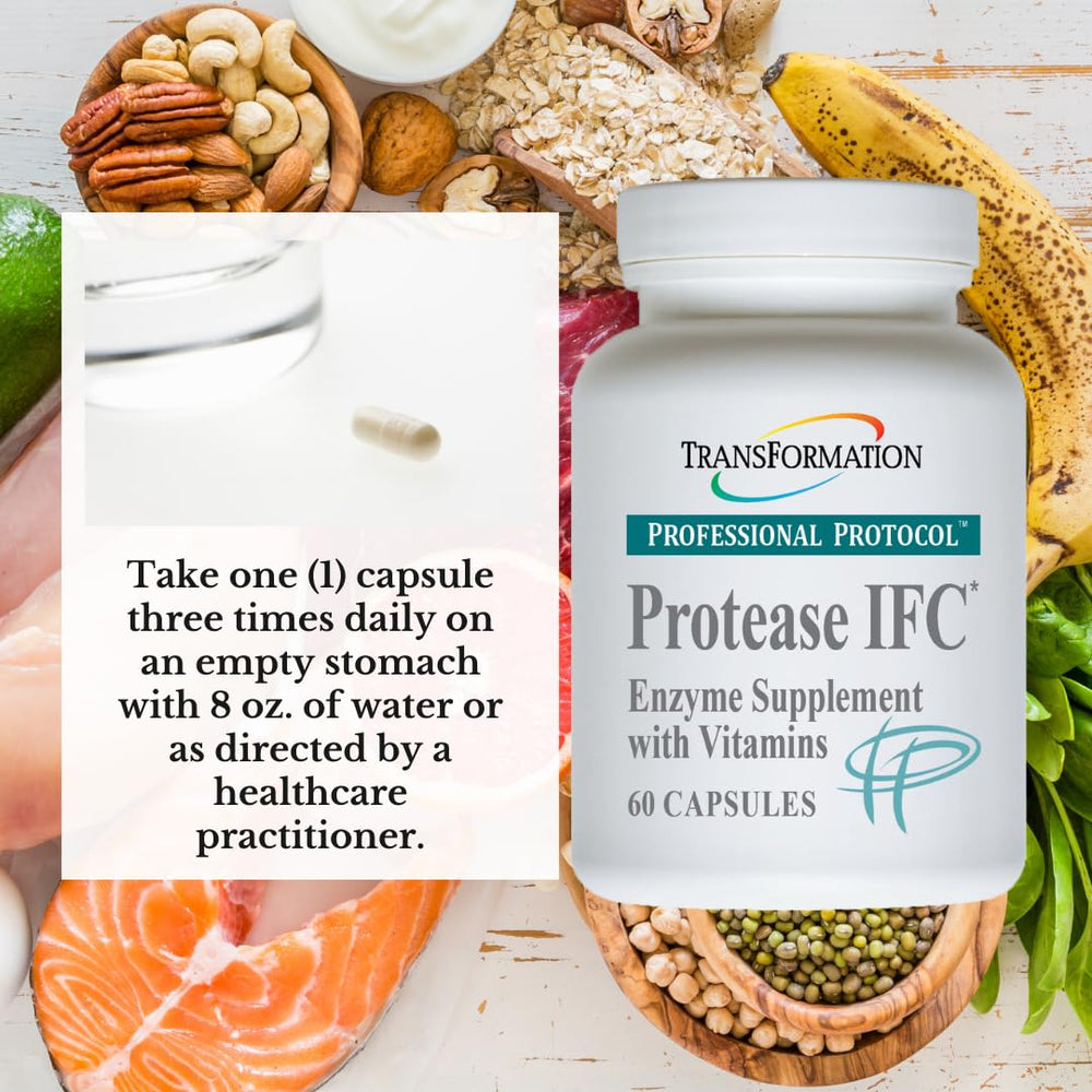 TRANSFORMATION Protease IFC formula ingredients highlight vitamins and minerals for overall wellness.