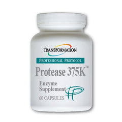 TRANSFORMATION Genesis Protease 375K bottle front highlighting high-potency protein digestion support.