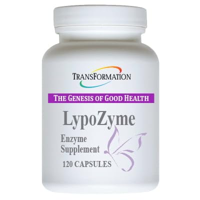 TRANSFORMATION LypoZyme 120-cap bottle front emphasizing fat digestion support