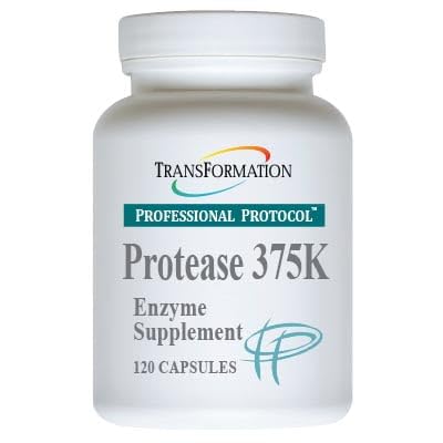 Transformation Protease 375K bottle front highlighting the high-potency enzyme blend for protein digestion