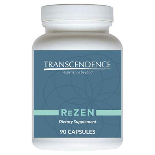 Transformation ReZEN bottle shown, supports nervous system balance with natural enzymes.