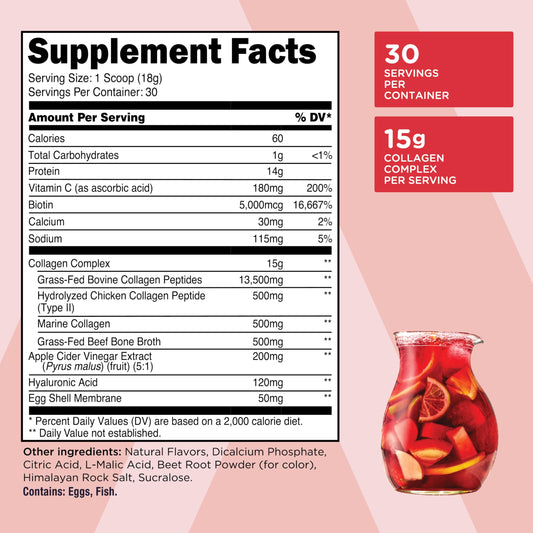 TransformHQ Beauty Collagen fruit punch scoop ready for quick mixing in water