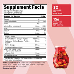 TransformHQ Beauty Collagen fruit punch scoop ready for quick mixing in water