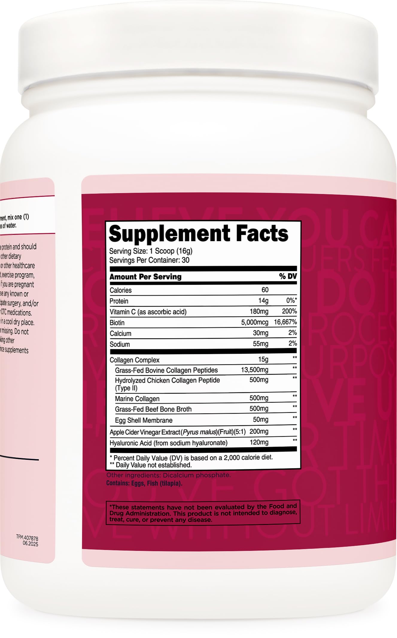 TransformHQ Beauty Collagen glass with water mix ready to drink