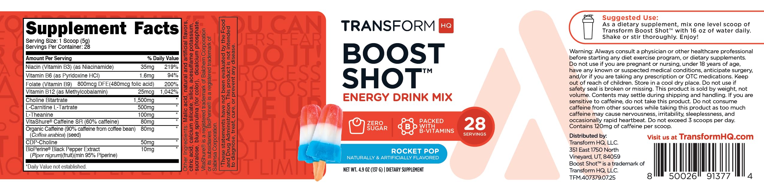 TransformHQ bottle on desk setup ready for on-the-go energy