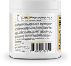 TransformHQ Energy and Focus Powder scoop ready to measure a serving for study sessions.