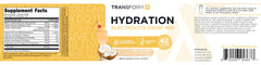TransformHQ Hydration pina colada packshot highlights tropical flavor and convenience.