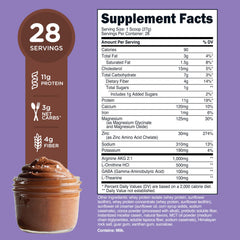 TransformHQ Nighttime Shake in a glass shows creamy texture and low net carbs