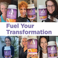 TransformHQ Nighttime Shake glass ready for a nightly protein boost.
