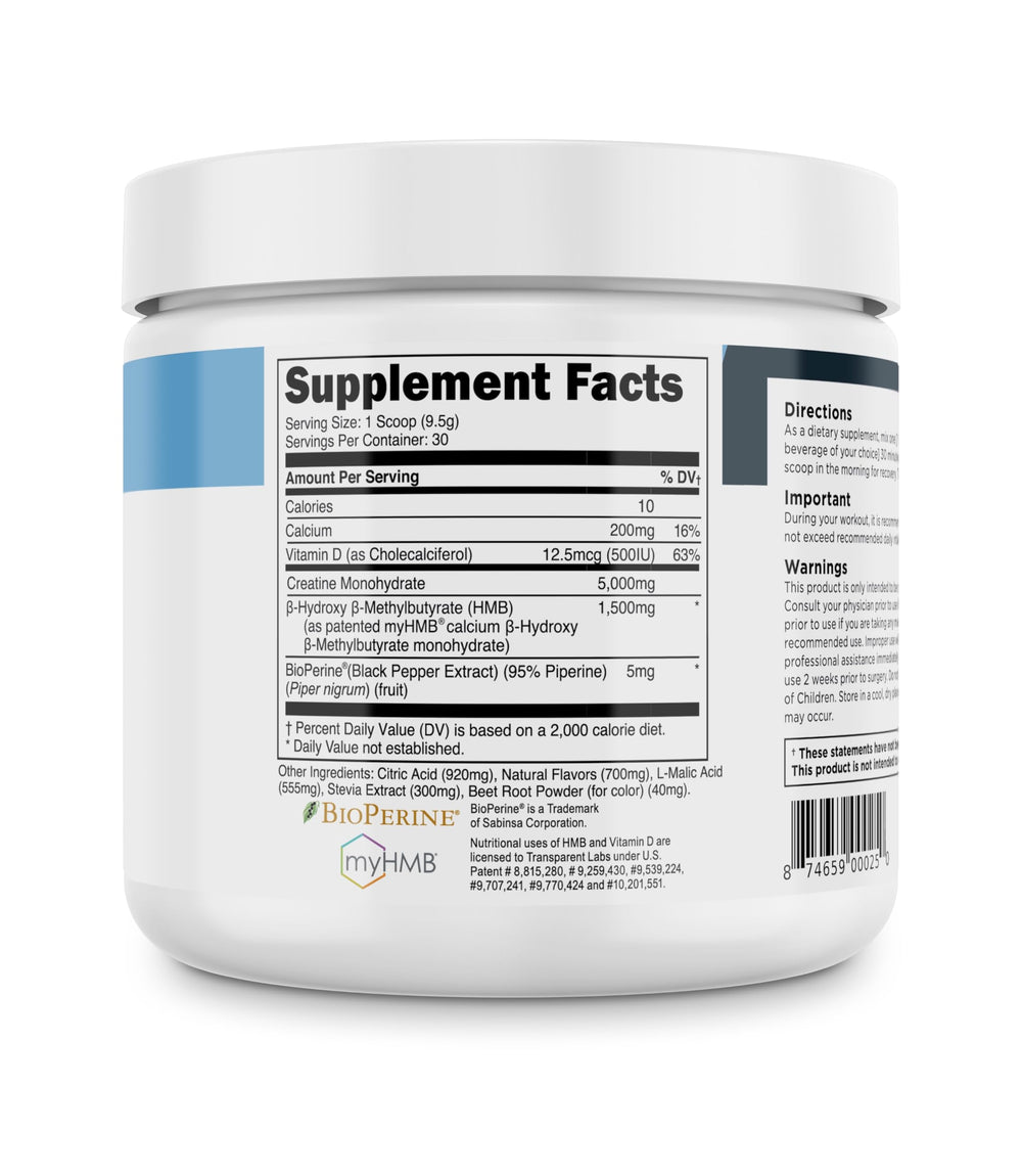 Transparent Labs 30-serving box emphasizes value and flavor option.