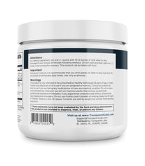 Transparent Labs shaker with powder and water ready for training.