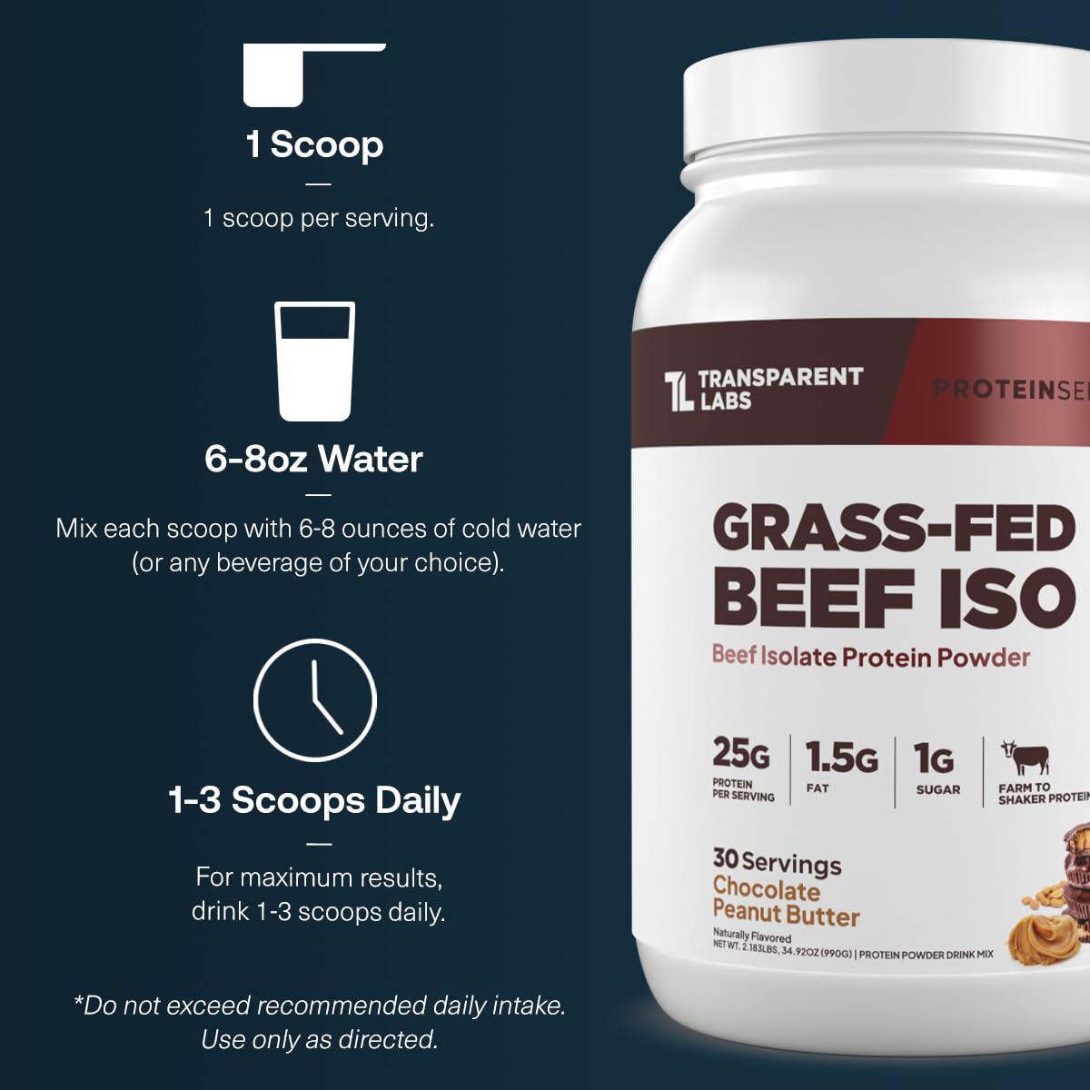 Transparent Labs open tub with spoon conveys ready-to-mix protein powder