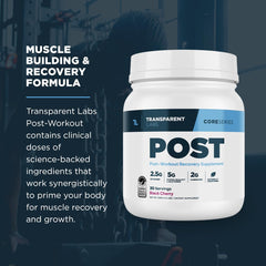 Transparent Labs Post after-workout scene promoting recovery and consistency