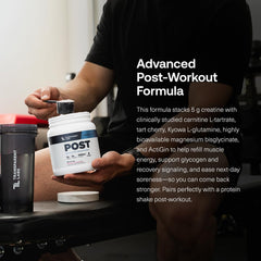 Ingredients panel highlights L-Glutamine and Beta-Alanine for muscle support.