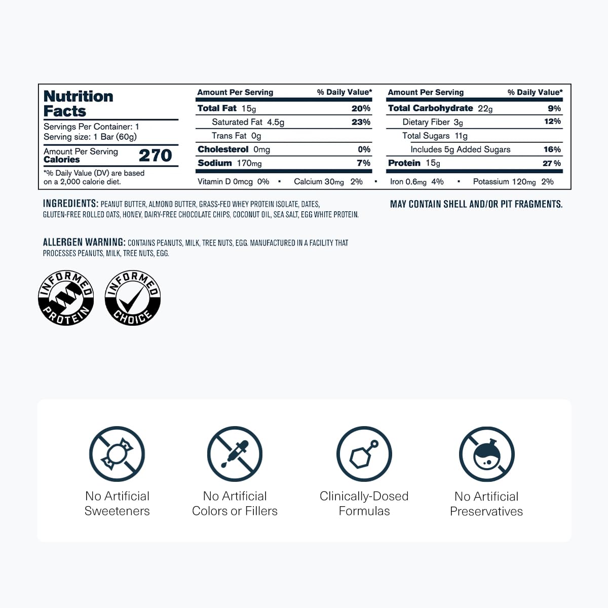 Ingredient close-up shows dates, honey, and nut butters for clean energy