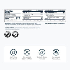 Ingredient close-up shows dates, honey, and nut butters for clean energy