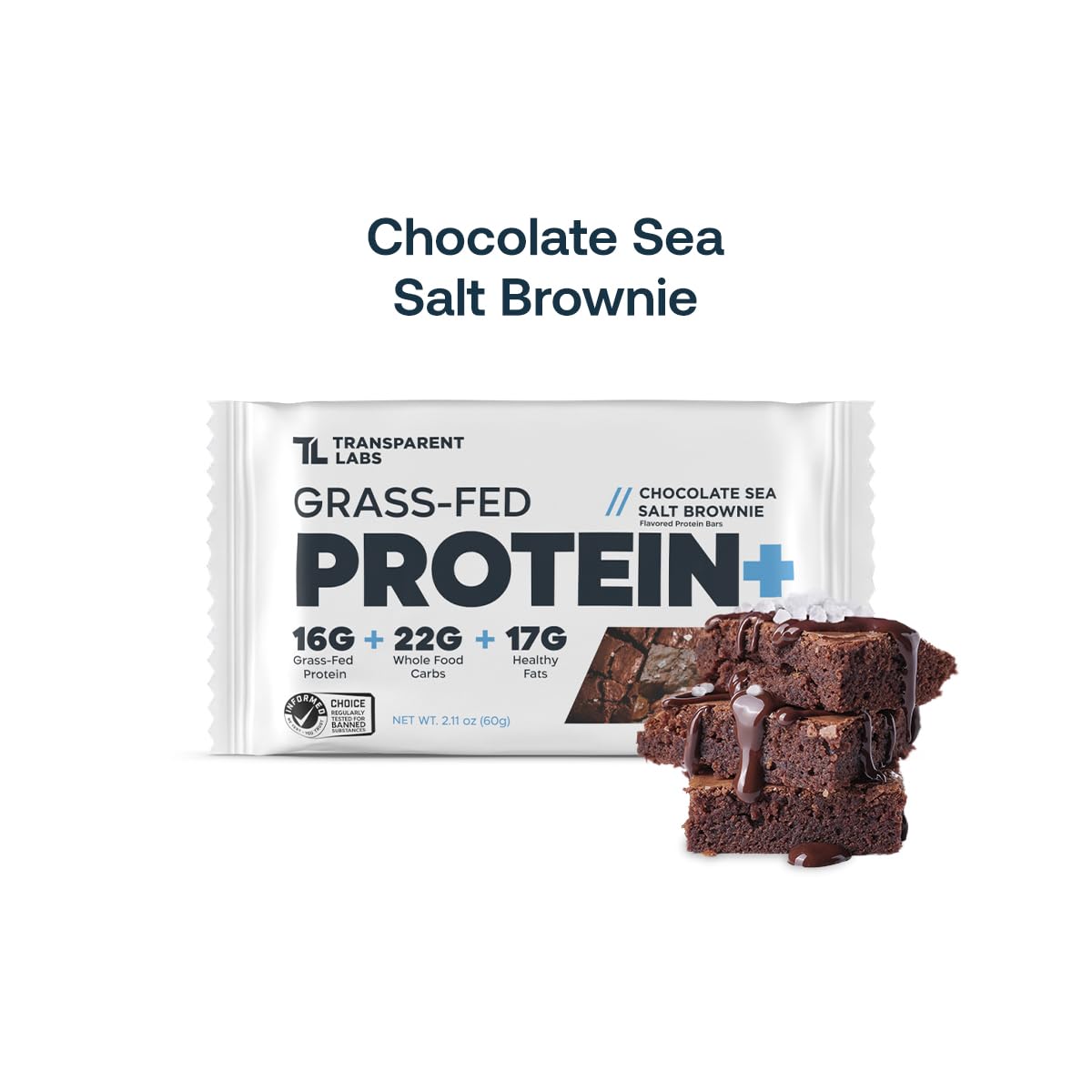 Transparent Labs Protein+ Bars packaging close-up emphasizes simple, real-food ingredients.